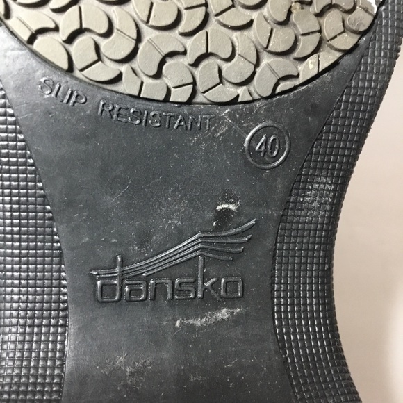 Dansko Women’s Professional Winona Metallic Floral Slip Resistant Clogs Size 40 - Picture 7 of 7